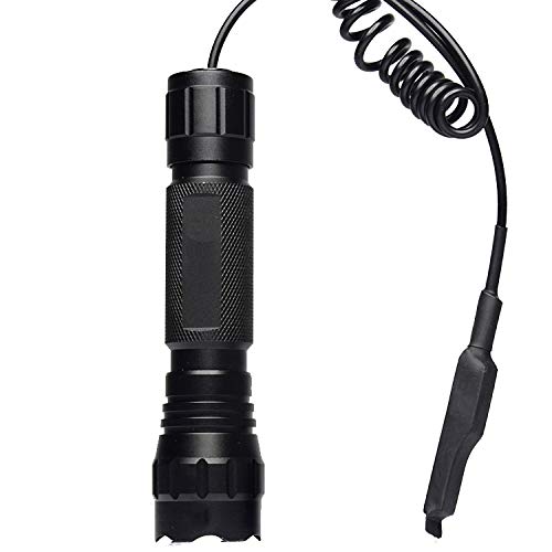 WINDFIRE Tactical Flashlight 2000 Lumens LED Weapon Light with Quick Release Picatinny Rail Mount Offset Mount for Outdoor Hunting,Remote Pressure Switch,Batteries & Charger Included