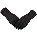 GLOUE Women's Touch Screen Gloves Texting Suede Leather Warm Winter Feast Gloves Driving riding outdoor and indoor fashion gloves (Black)