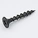 Qualihome #6 Coarse Thread Sharp Point Drywall Screw with Phillips Drive #2 Bugle Head, 1 Lb/Pound, Black, Ideal Screw for Drywall Sheetrock, Wood and More, 1 Inch, 325 Pack