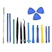 16 in 1 Professional Safe Opening Pry Tool Repair Kit with Non-Abrasive Nylon Spudgers and Pack of 2 Anti-Static Tweezers,16 Pcs Included.