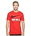 NIKE Sportswear Men's Just Do It Swoosh Tee, University Red/White/Black, Large