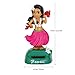 Amosfun Dashboard Hula Girl Bobble Head Solar Powered Hawaiian Hula Shaking Head Dancing Toy Figure Doll for car Interior Decorations Ornament Pink