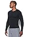 Under Armour Men's HeatGear Graphic Long Sleeve Shirt, Black/Black, Small