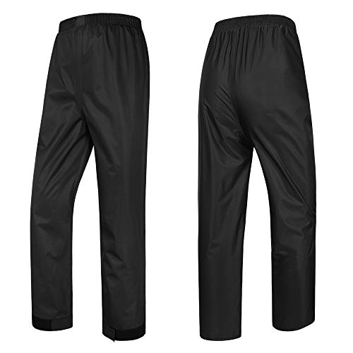 Tianwang Skynet Rainwear Unisex, Waterproof and Anti-Storm Elastic-Waist Drawstring Rain Pant for Outdoor, 4XL Black