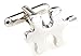 MRCUFF Puzzle Jigsaw Piece Pair Cufflinks in Presentation Gift Box & Polishing Cloth