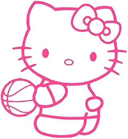 Amazon.com: Hello Kitty Basket Ball (Vinyl Sticker Decal for Car Bumper ...