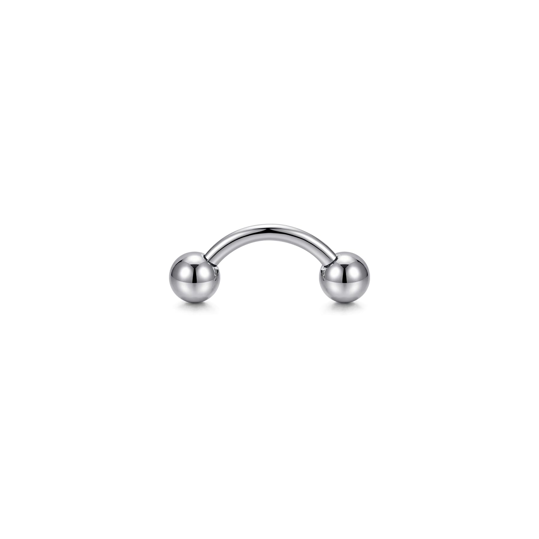 Funseedrr 316L Surgical Steel Internally Threaded Bent Curved Barbell 2G 4G 6G 8G 10G 12G 14G 00G 0G