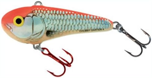 Salmo 1 3/4 inch Chubby Darter Lure, SIL/RD/ORG