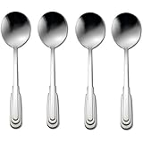 Oneida Cityscape Round Bowl/Cream Soup Spoon, Set of 4