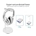 Aluminum Headphone Stand Headset Holder New Bee Headset Stand/Hanger for All Headphone Sizes (Silver)