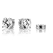 Cocorina Round Cut Cubic Zirconia Magnetic Earrings 7mm - Unisex