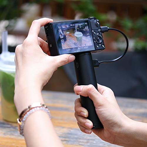 Osmo Pocket Battery Hand Grip Monopod Camera Vlog Handle 6800mAh Rechargeable PowerStick Compatible for iPhone/DJIOsmo Action/Gopro Hero 7/6/5/Sony RX0 ii