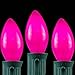 Novelty Lights Ceramic Christmas Replacement Bulbs - Outdoor Individual Bulbs for Events, Holiday Parties, Patios, and More - C7/E12 Candelabra Base, 5 Watt Lights (Pink, 25 Pack)
