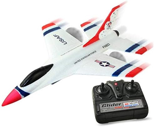 Wesxm New RC F16 Fighter Resistance to Falling 2.4G 2CH RC Airplane Foam Material Remote Control Glider Outdoor Remote Control Aircraft Toys for Kids and Adult