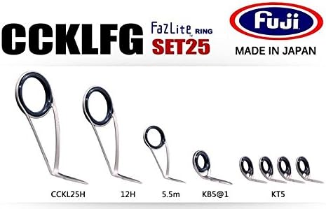FUJI Fazlite ring CCKLFG KB5 SET Casting Rod Guides SET25
