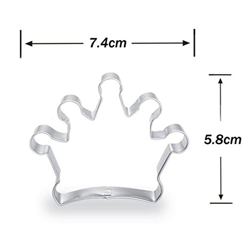 WJSYSHOP King Queen Crown Shape Cookie Cutter for Celebrations Christmas Birthday Party Wedding Holiday (Crown-2)