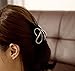 Cfalaicos Women Kid Girl Hair Clip Pin Claw Barrettes Accessories (1 Khaki + 1 Black butterfly Claw)