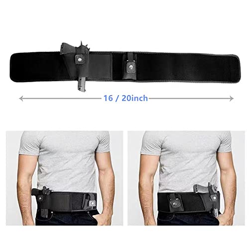 Concealed Carry Belly Band Holster - Adjustable Waistband For Men & Women With Magazine Pocket