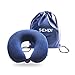 Travel Pillow Memory Foam Neck Car Airplane Comfortable U Shape Pillow with Bag, Blue