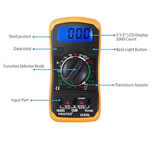 Proster Multimetro Digitale / Mini Multimetro Tester ...