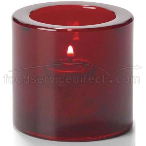 HollowickRuby Thick Tealight Glass Lamp, 2 7/8 inch Height - 1 each.