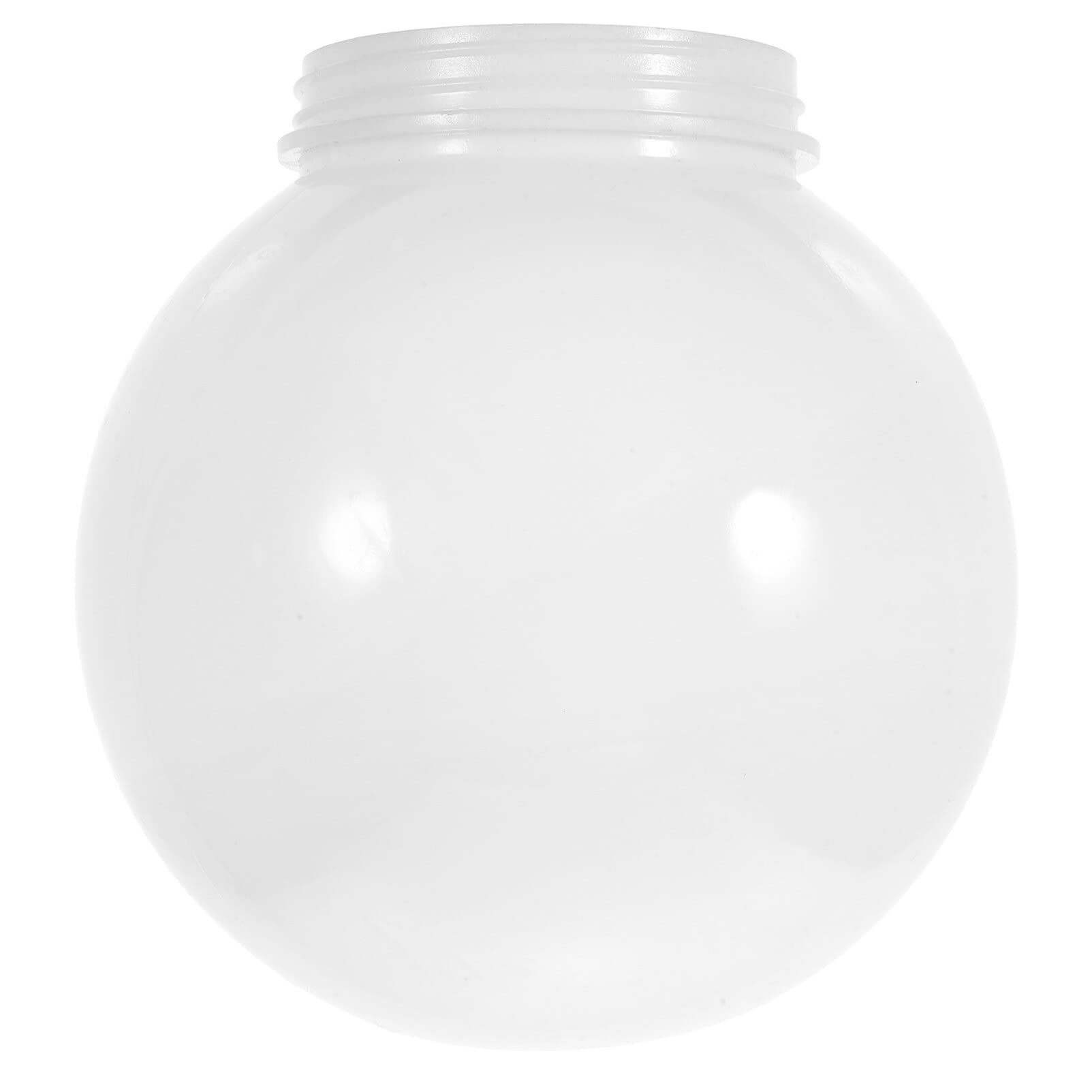 Veemoon White Replacement Goble Lampshade Acrylic Plastic Lamp Globe with 3.15 Inch Threaded Neck for Pendant Wall Sconces Lamp Indoor Outdoor(Diameter 15cm, Mouth Diameter 8cm)