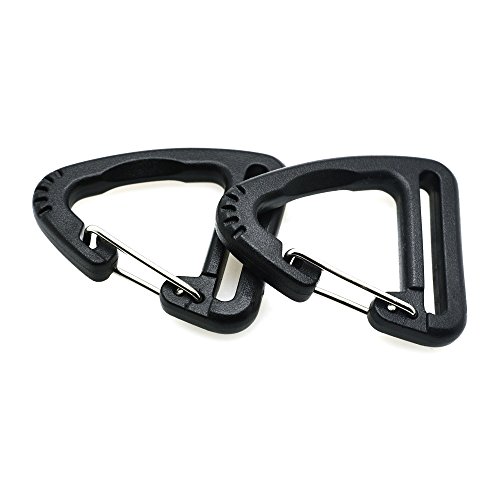 image for sacoora 15pcs/pack 1'' Plastic Buckles Hook Climbing Carabiner Hanging