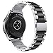 VIGOSS Compatible Galaxy Watch 46mm Band/Gear S3 Bands,Business Stainless Steel Solid Metal Watch Band for Samsung Galaxy Watch 46mm Smartwatch (46mm, Silver/Black)