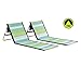 Lightspeed Outdoors 2-Pack Lounger Park and Beach Chair (Green Stripes)