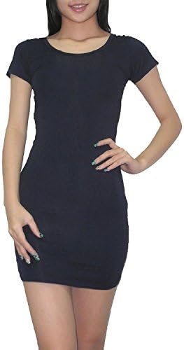Womens Stretchy Cut-Out Clubwear Mini Dress Small Dark Blue