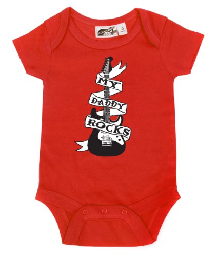 My Daddy Rocks Guitar Tattoo Bodysuit