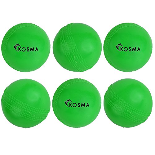 Kosma Set of 6 Wind Ball Cricket Ball | Soft Training Balls | Sports & Outdoors (Green Thanksgiving, Christmas, Birthday - Thumbnail 4