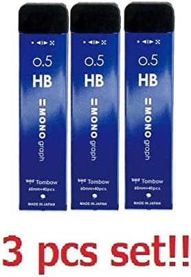 [3 pcs set!!]Tombow mechanical pencil lead Monograph 0.5 HB R5‐MGHB41 from Japan