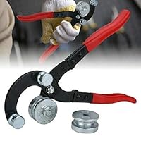 Nivalkid Brake Pipe Bender Fuel Line Tubing Bending Tool Pipe Heavy Duty Tube Bender Aluminum Alloy Tubing Bender Brake Fuel Line Curving Pliers Home Improvement Tool (Red)