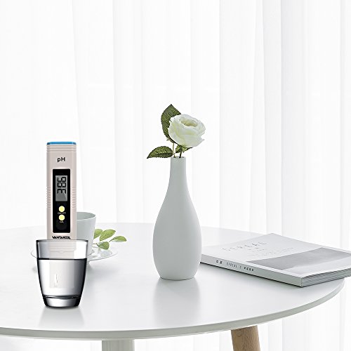 Digital PH Meter, VANTAKOOL PH Meter 0.01 PH High Accuracy Water Quality Tester with 0-14 PH Measurement Range for Household Drinking and Pool Water PH Tester Design with ATC