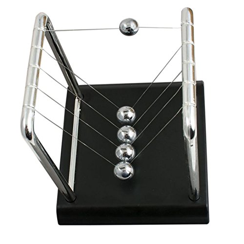 Finlon Early Fun Development Educational Desk Toy Gift Newtons Cradle Steel Balance Ball Physics Science Pendulum