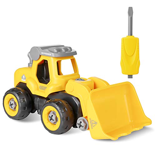 Separating Toys, Toy Trucks Assembling Toy Excavators and Building Vehicle Play Set with Screwdriver, Ideal Educational Toy for Toddlers, Boys & Girls Ages 3, 4, 5, And Up