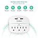 2Pack Outlets Surge Protector, Multi Plug Outlet Extender Wall Mount Adapter with 3 Outlets & 2 USB Ports, 490 Joules, ETL Certified for Home Office- White