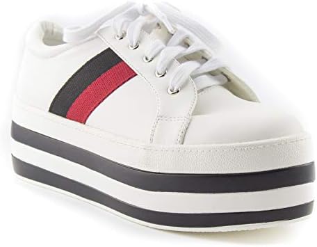 CALICO KIKI Platform Fashion Sneakers - Lace up Wedges Walking Shoes