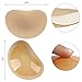 SERMICLE Self-Adhesive Bra Pads inserts, Removeable Silicone Triangle Push Up Pads With Massage 2 Pairs (Skin and Black, One fit all)