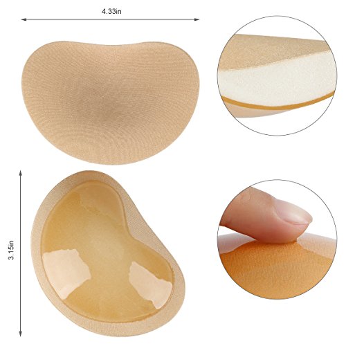 SelfAdhesive Bra Pads inserts,Sermicle Removeable Silicone Triangle