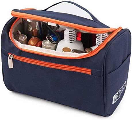 GOCART WITH G LOGO Portable Mini Hanging Travel Makeup Organizer (Blue&Orange)
