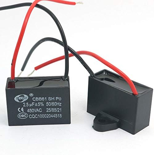 DollaTek 2Pcs CBB61 2.5uF 450V AC 50/60Hz Air Conditioner Fan Motor Running Capacitor: MP3 Players & Accessories