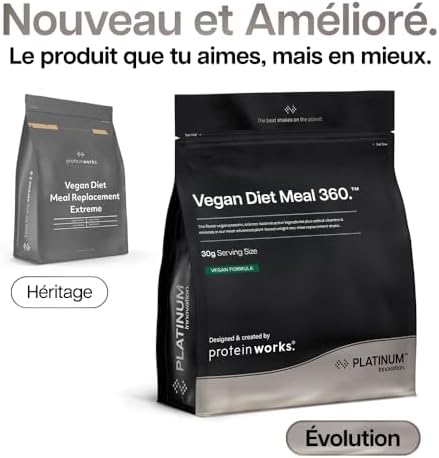 Protein Works | Vegan Diet Meal 360 - Platinum, Chocolat Onctueux, 1kg