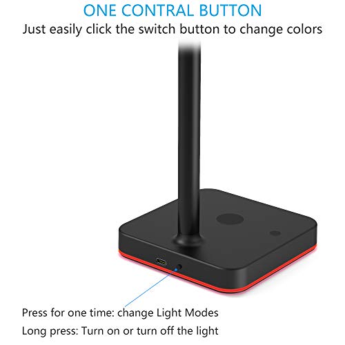 RGB Dual Headphone Stand with Wireless Charger KAFRI Desk Gaming Double