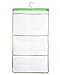 ALYER 6 Storage Pockets Hanging Mesh Shower Caddy,Space Saving Bathroom Accessories and Quick Dry Bath Organizer with Hanger,Green