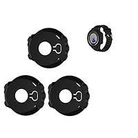 TenCloud Covers Compatible with Garmin Fenix 5X/ Sapphire Watch 51mm Accessories Silicone Watch Cases with Charging Port Protector Caps (Black-3 Packs)