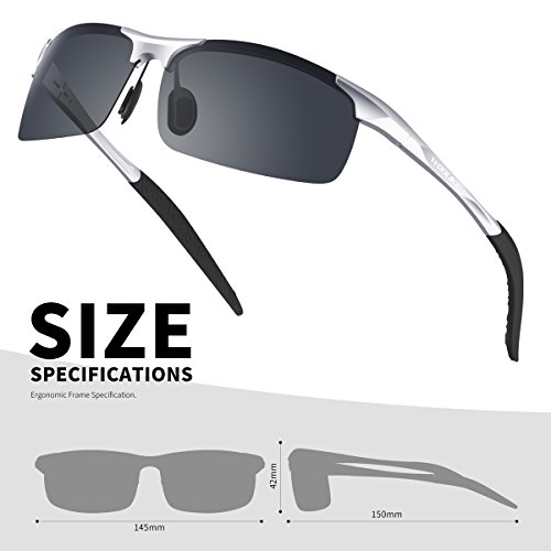 image for WOOLIKE Men's Sports Style Polarized Sunglasses for Cycling Running Fi