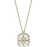 Mingkeda Four Leaf Clover Necklace Foldable for Women,Four Heart Grass Women's Necklaces Crocker,Retro Magnetic Folding Love Heart Pendant One Style,Two Wearing Methods