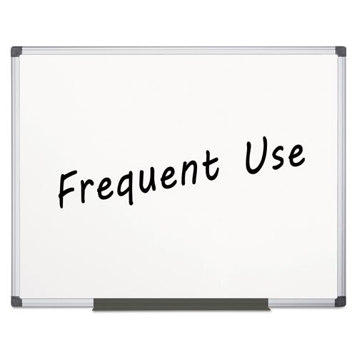 MasterVision Maya Magnetic Lacquered Steel Dry Erase Board, 4' x 6', Whiteboard with Silver Frame (MA2707170)